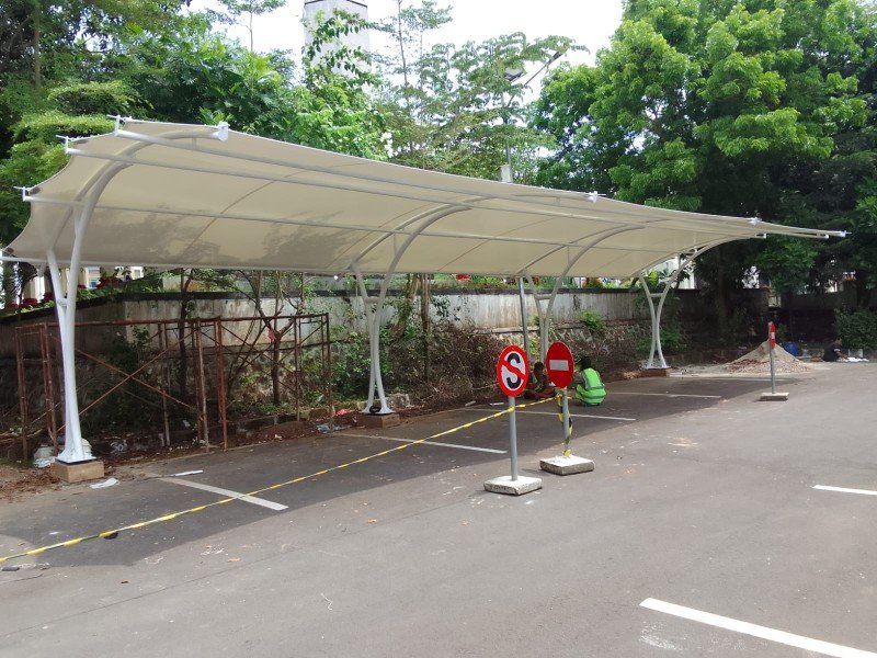 Kanopi Membran Area Parkir di Tangerang